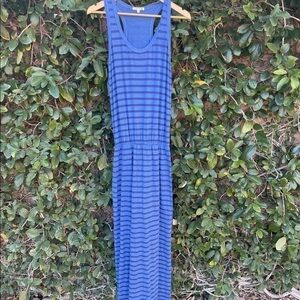 Sundry Size 3 Large Blue Stripe Maxi Dress L